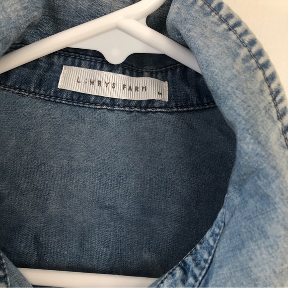 Denim Blouse Button Up Medium - Picture 2 of 4
